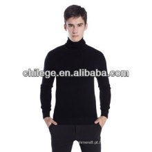 Men roll polo neck cashmere sweater